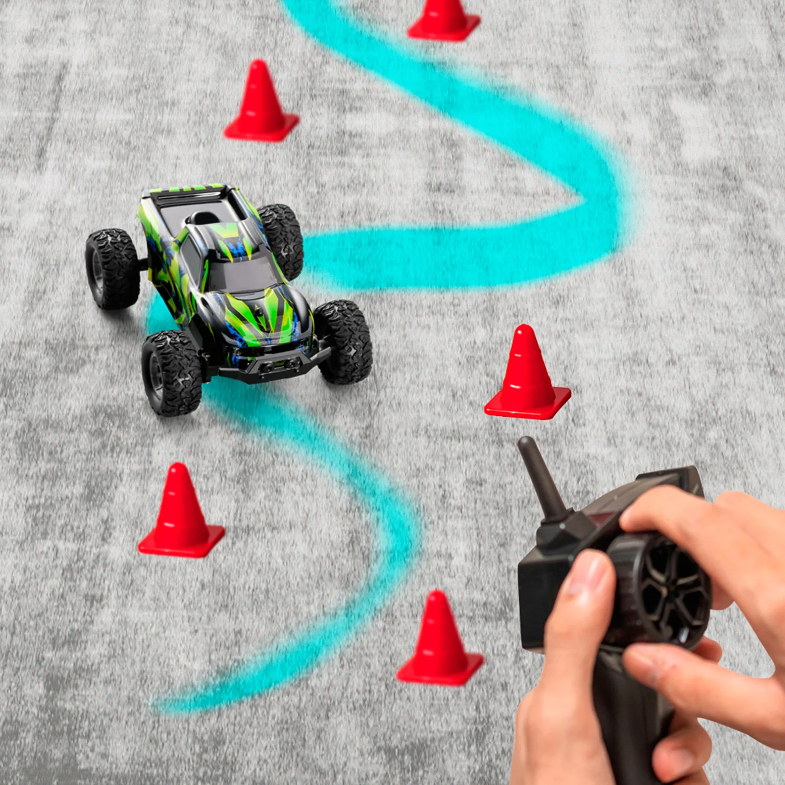 RC Car 1:32 Scale Remote Control Truck 20KM/H High-Speed Monster Truck Skid Tires Crawler Toy All Terrain Simulate Real Racing 5