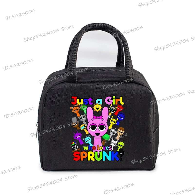 Sprunki Bento Bag Kids Funny Incredibox Game Y2K Insulated Lunch Box Bag