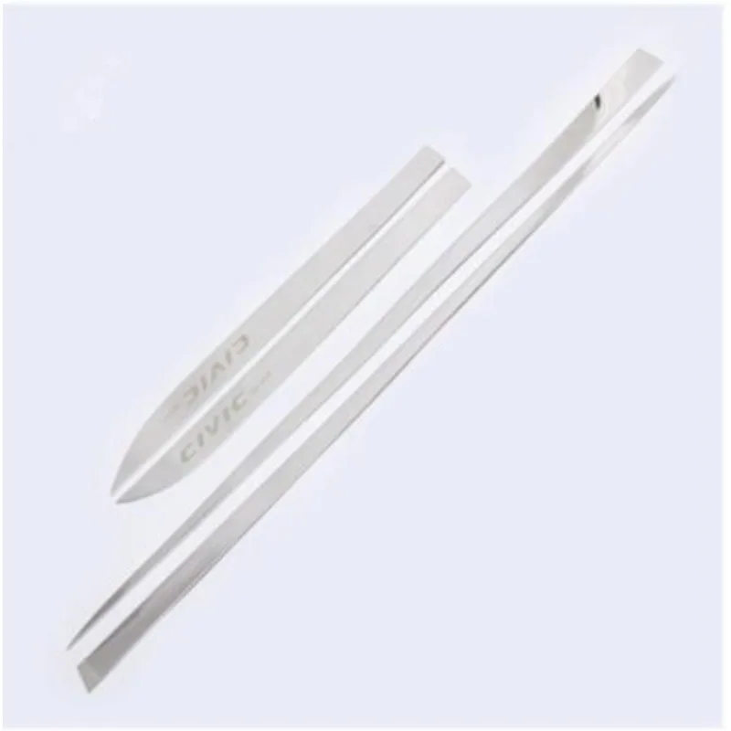 

Car styling For Honda 10th Generation Civic 2016 stainless steel car body side moldings side door decoration door edge