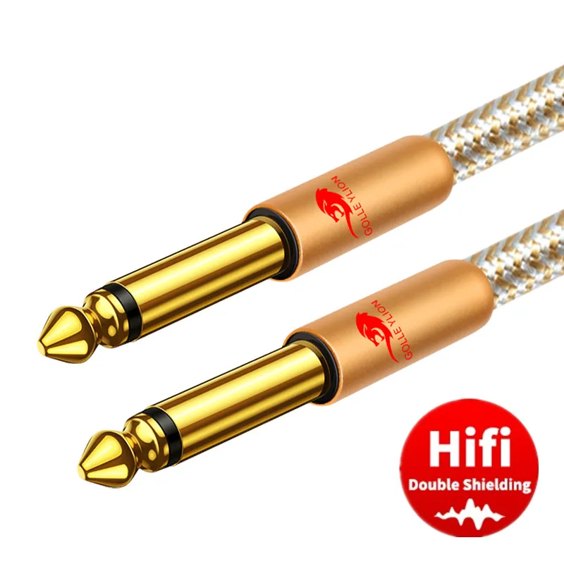 

Hifi Audio Cable 1/4 Inch TS Mono Jack 6.35mm Male to Male for Mixer Amplifier Guitar Keyboard Instrument OFC Cords 1m 2m 3m 5m