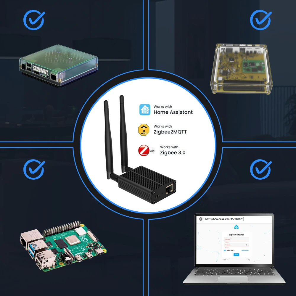 Zigbee 3.0 Home Assistant Dongle Plus Stick Universal Zigbee Gateway Hub With An