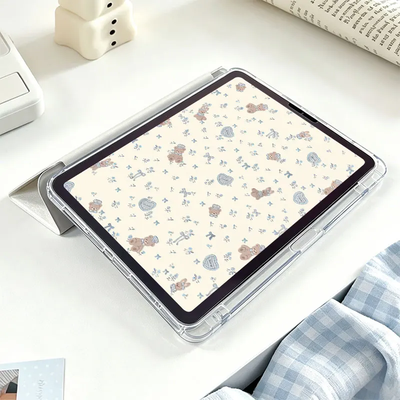 Ultra Durable Foldable Clear Tablet Case - Crystal Design