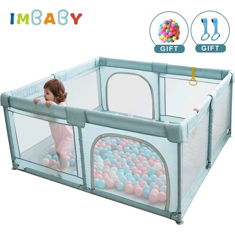 IMBABY Children's Playpen with 50 Ocean Balls for Free Baby Fence Dry Ball Pool Safety Barriers Foam Protection baby playpen