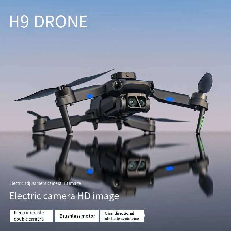 

H9 Brushless Motor UAV HD 4k Aerial Light Flow Positioning Folding Aircraft Dual Camera Remote Control Aircraft