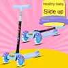 LazyChild 2-8 Years Old Children's Scooter Foldable Three-Wheel Flashing Bicycle Safety Sliding Toy Stroller DropShipping 1