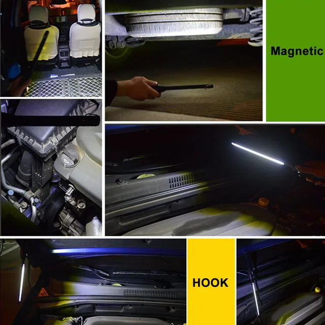 Lampada da lavoro a LED ricaricabile con luce da lavoro COB con Base  magnetica 360 luce di ispezione rotante per riparazione auto uso domestico  officina Olight
