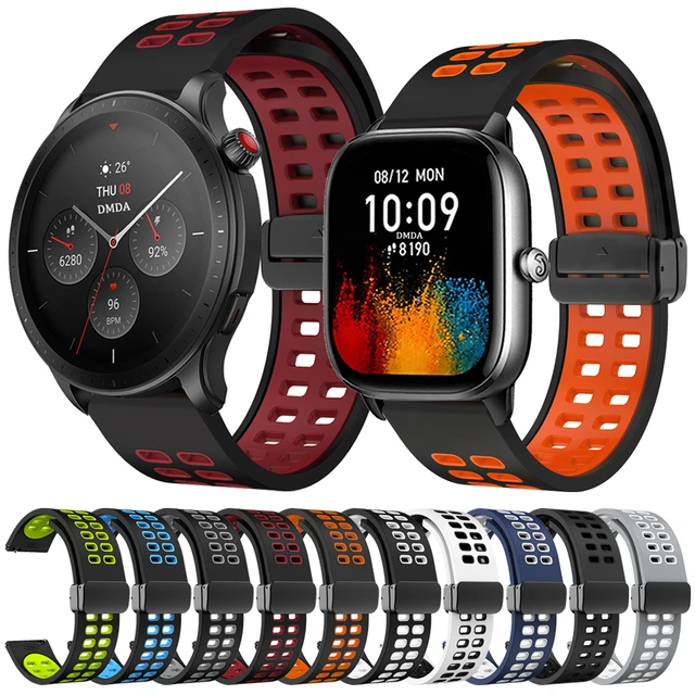 Strap For Amazfit GTS 4/3/2/2e/GTS2 Mini/GTR 4/3/Pro/GTR2/Magnetic silicone  bracelet correa Amazfit bip U S 20mm 22mm Watch band - AliExpress