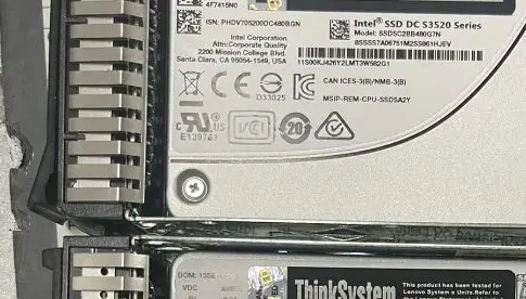 For 4XB7A10153 01PE306 480G SATA SSD Solid state drive SR650