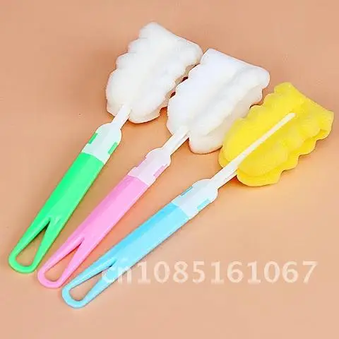 

Long Handle Kitchen Sponge Brush Detachable Non-Toxic Safe Bottle Thermos Cleaning Tool For Washing Mug Sponge Cup Brush Tool