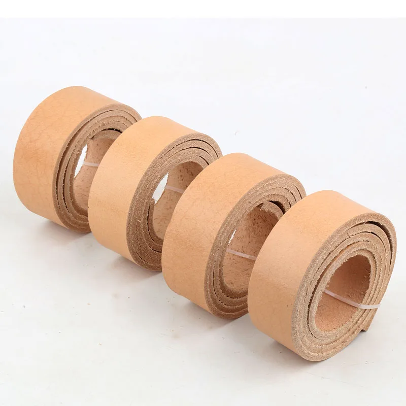 5mm 두께의 최상층 식물성 무두질 소가죽 벨트, 수제 DIY 딱딱한 소가죽 스트립, 물소 원색, 전체
