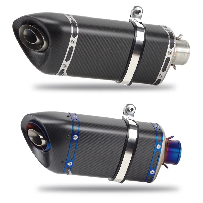 

51mm Universal Motorcycle Exhaust Muffler Carbon Fiber Silencer Escape Moto for Yamaha R3 R6 MT07 Z900 Z400 RC390 ER6N GSX250R