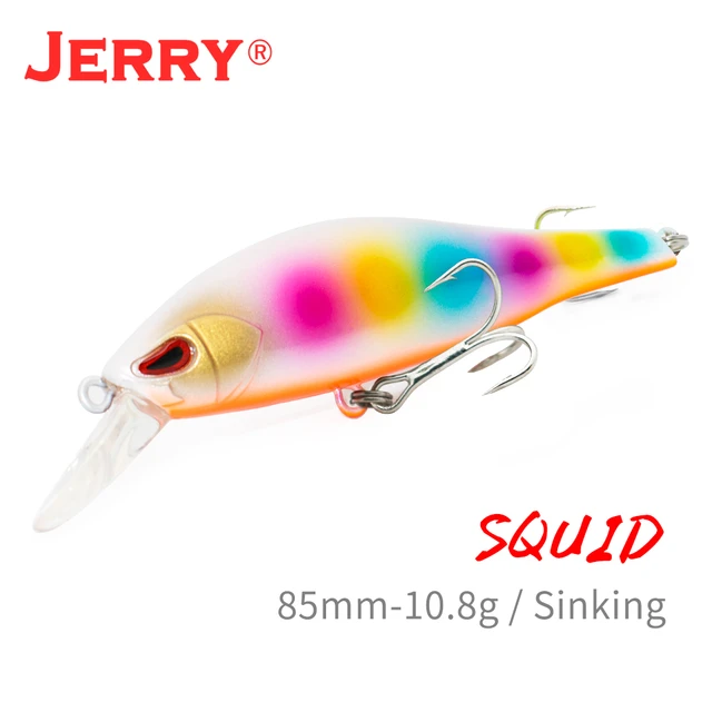 Jerry Squid Sea Minnow Fishing Lures Deep Diving Jerkbait Sinking