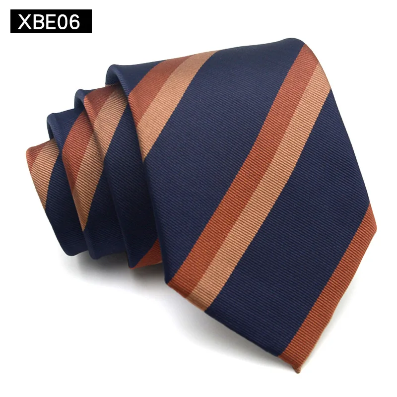 Luxus 8CM Herren Krawatte Krawatte Streifen Gestreifte Krawatten Für Mann Bräutigam Jacquard Gewebt Ascot Formale Business Party Zubehör – Detail 8