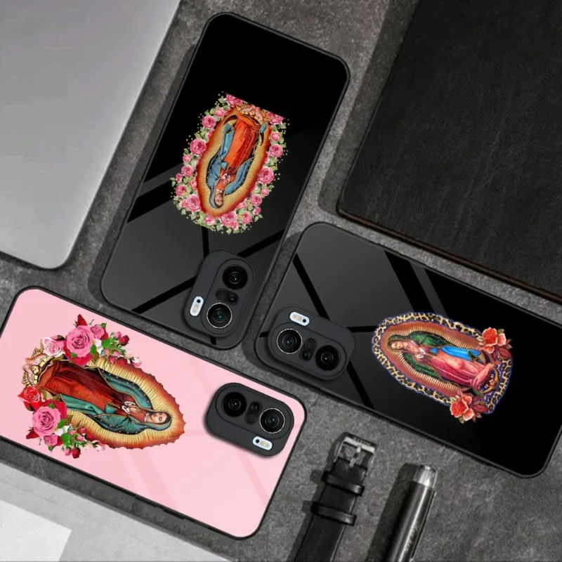 Virgin De Guadalupe Virgen Mary Custodia Per Telefono In Vetro Per Xiaomi Pocof3 11 11T 10 12X 12Pro Lite Redmi Note 10 9 8 Pro 9T Pocox3Pro