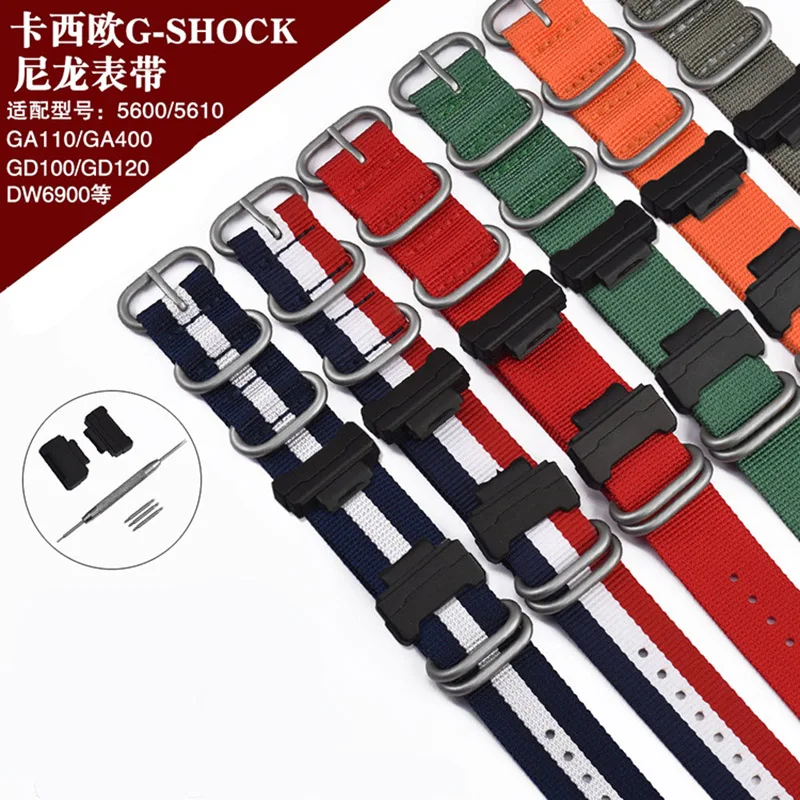 Cinturino In Nylon Per Casio G-Shock Ga-110/100/120/150/200/400 Gd-100/110/120 Dw-5600 Gw-6900 Gls-8900 G-5600 Cinturino Cinturino Cinturino