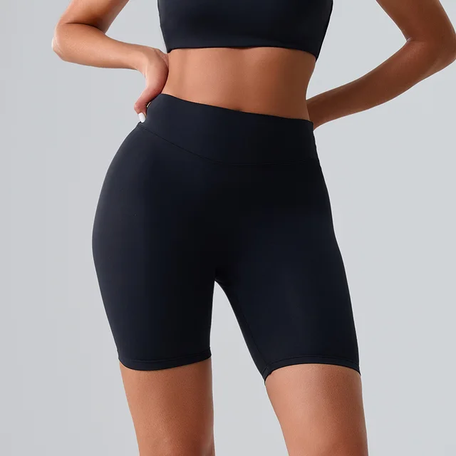 84500-069142.jpg Short de motard de sport pour femmes, short de Yoga taille haute, short de cyclisme, Leggings de Fitness Push Up, contrôle du ventre, short Slim
