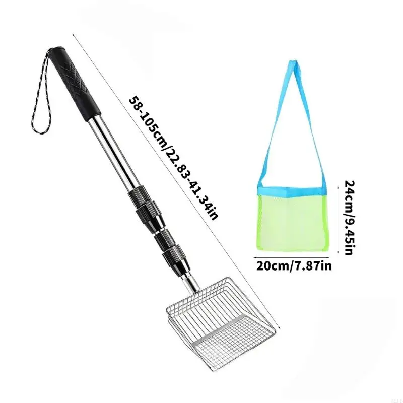 상어 이빨 Sifter 국자 해변 모래 Sifter 쉘 가방과 바다 쉘 스쿠퍼 껍질을 따기위한 모래 해변 장난감 A2UB