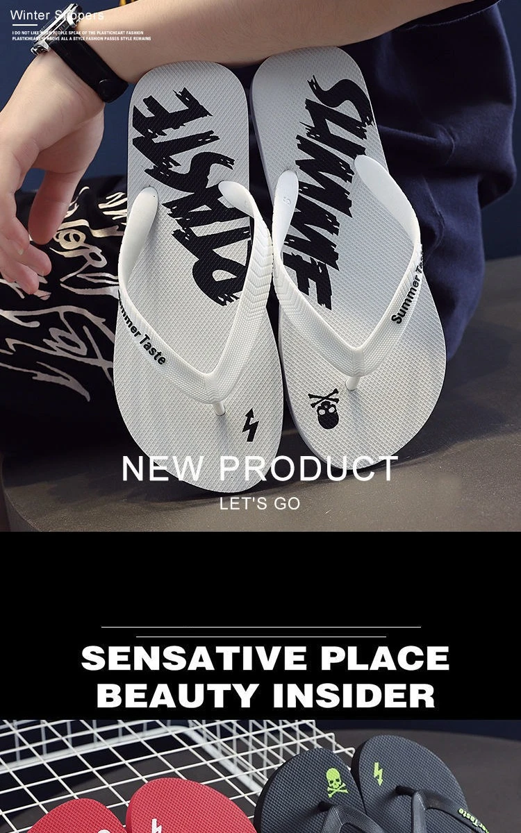 Men's Summer Lightning Thong Sandals Edgy Non-Slip Soft Sole Beach/Street Trendy Student Durable Outdoor Casual Flip-Flops Shoes