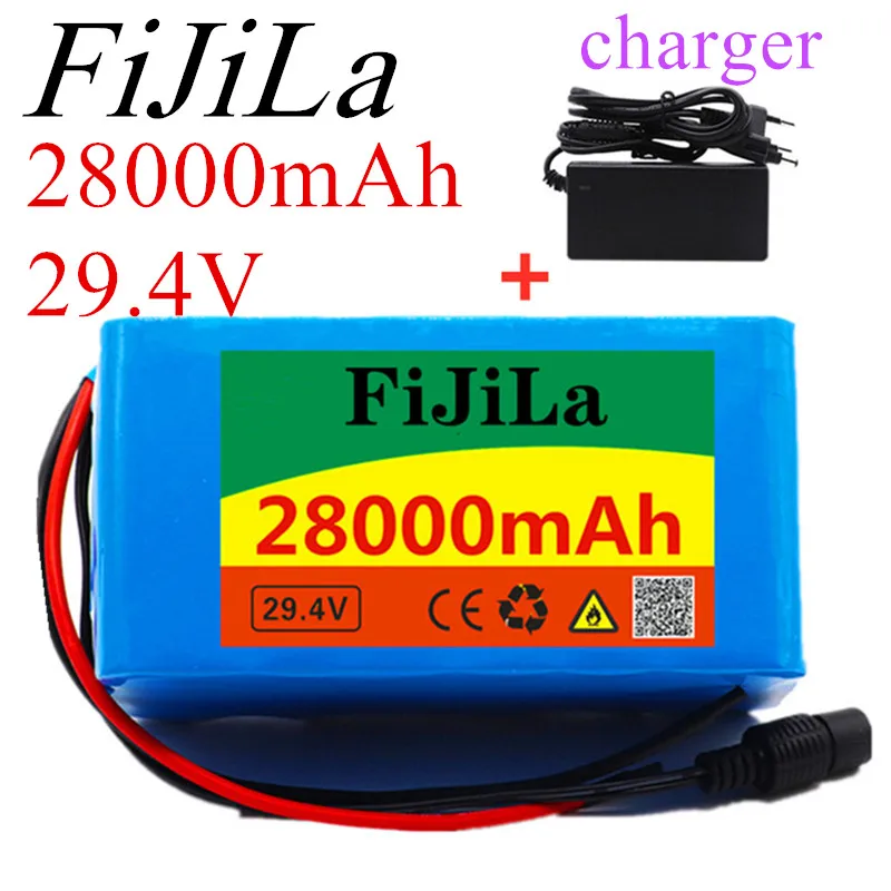 24V 28Ah 7S 3P 18650 Batterie 29,4 V 28000Mah Bms Elektro Fahrrad Ciclomotore/Elektro/Li-Ionen-Akku + 29,4 V Ladegerasse