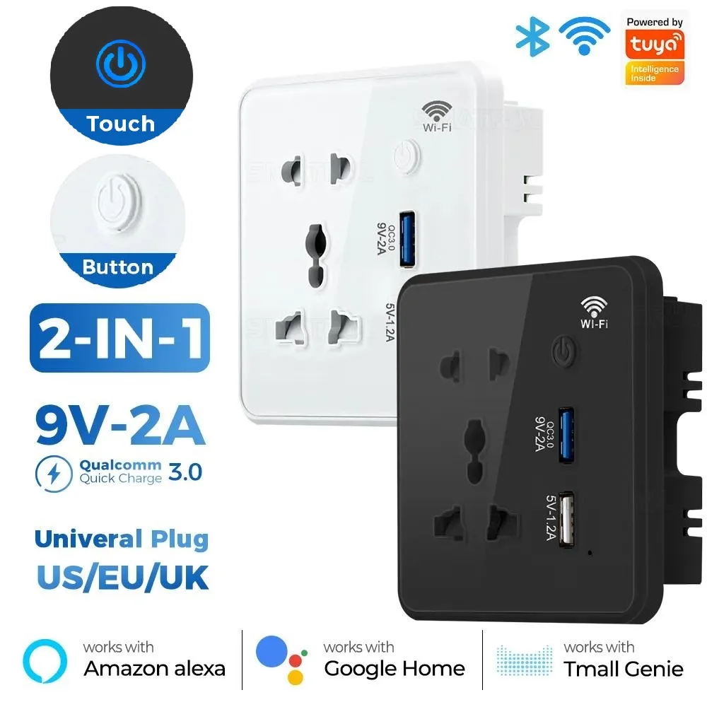 

Смарт-розетка Tuya, Wi-Fi, с голосовым управлением, Usb 3,0 и таймером