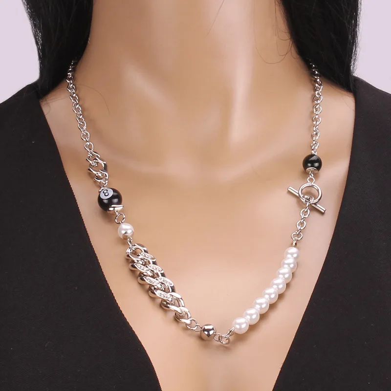 

Hip Hop Boho Crystal Glass Pearl Beads Rhinestones Choker Neck Necklace for Women Fashion Jewelry 2023 New Arrival