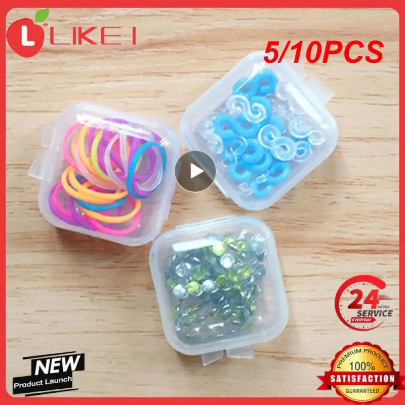 

5/10PCS Storage Box Earrings Rings Dustproof Finishing Boxes Translucent Plastic Durable Packing Boxes Mini Plastic Box Strong