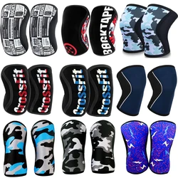 7mm Neoprene Sports Kneepads Compression Weightlifting Pressured Crossfit Training Knee Pads for Bodybuilding Bench Press