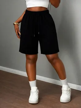 Fitness Summer Loose Sweatpants Woman Casual Simple Sport Bottom Running Cool Pocket Shorts Fashion Classic Stretch Short Pants 1