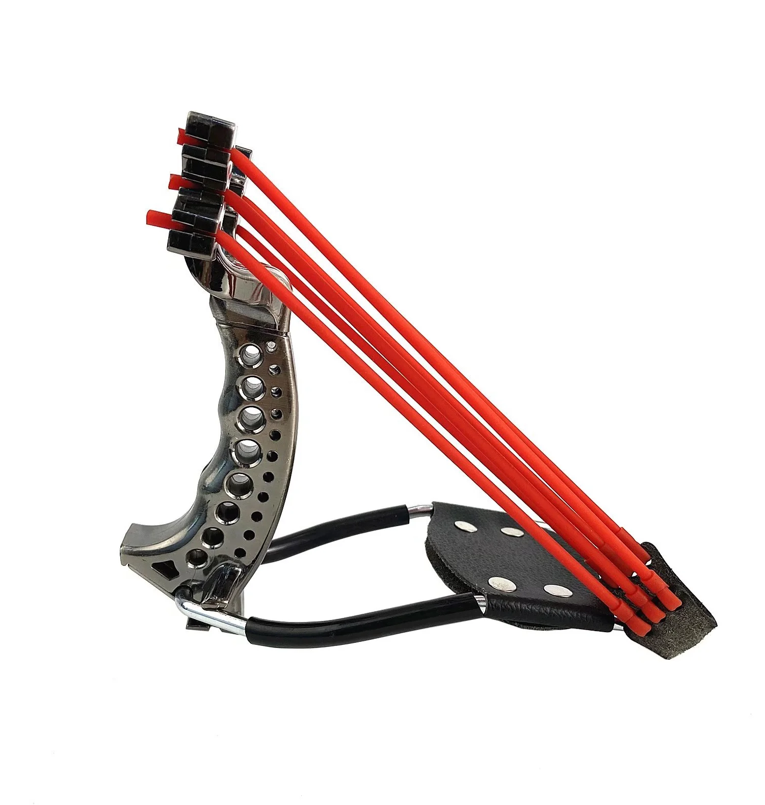 

2022 New Outdoor Folding Toys Shooting Bow with Rubber Band Camping Accessories Hunting Kit Shooting Catapult
