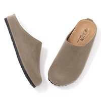 Gacimy Women's Fashion Clogs Slippers New Suede Flat Mules Comfort Soft Bottom Slip On Beach Shoes Retro Lady House Clogs Sandal - Image 4