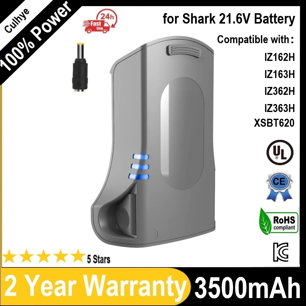 For Lithium XSBT620 Battery 3500mAh 21.6V Shark XSBT620 Battery IZ162H