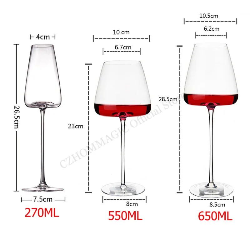 Glass Drinkware 4/2/1Pcs Crystal Goblet Red Wine Glass Cup Kitchen Tool Drinkware Champagne Glasses Bordeaux Burgundy Wedding Square Party Gifts glass drinkware