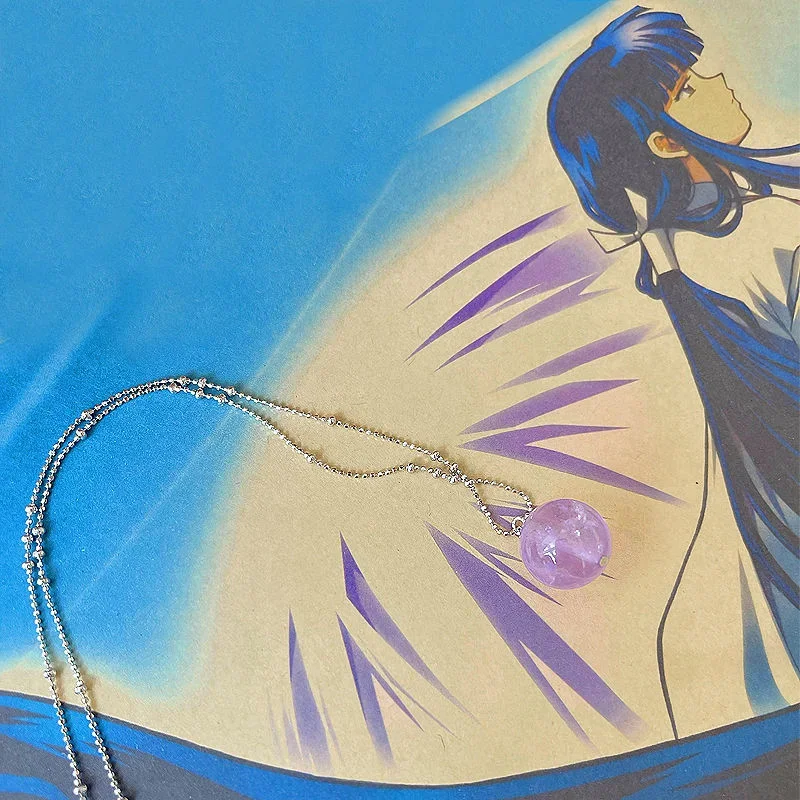 

Kikyo Necklace Woman Chain Long Women Necklaces Inuyasha Jewelry Unisex Pendant Silver Color Classic European Metal Collares