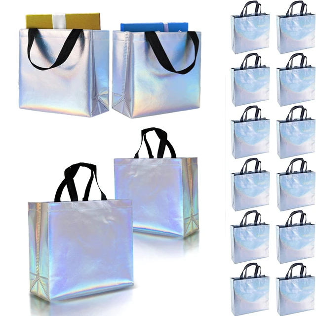 40-12pc Non Woven Gift Bag Wedding Party Favor Gift Bag Iridescent