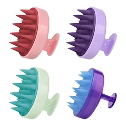 Silicone Hair Scalp Massage Brush Head Massage Instrument Comb Shampoo Hair Washing Comb Magic Handle Brush Spa Massage Brush