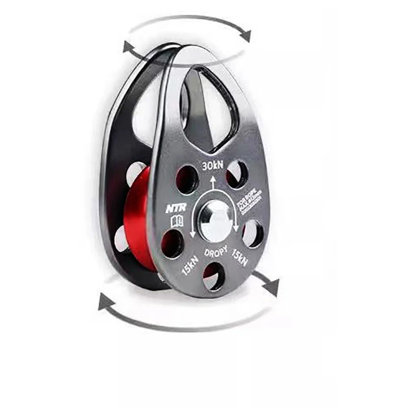 Rock Climbing Pulley Aluminum Alloy Side Swing Pulley Professional Climbing Carabiner Survival Accessories