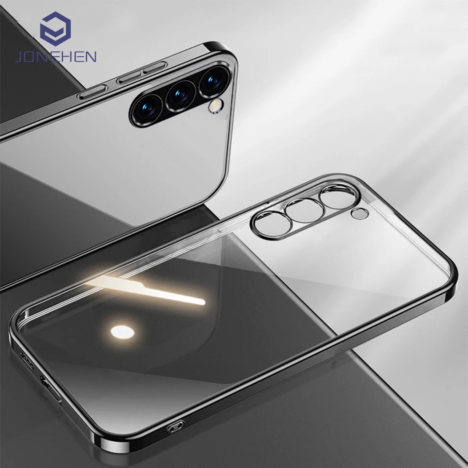 Clear Luxury Plating Bumper Shockproof TPU Phone Case