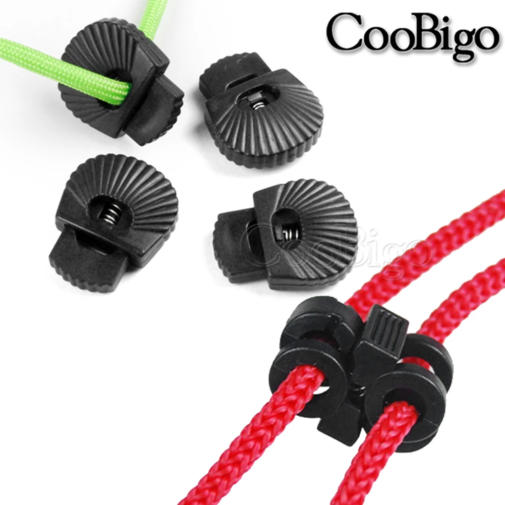 50pcs Plastic Zipper Pull Cord Lock End Paracord Clips Plastic Tether Tip  Clamp Elastic Shoelace Rope Clothes Backpack Accessory - AliExpress