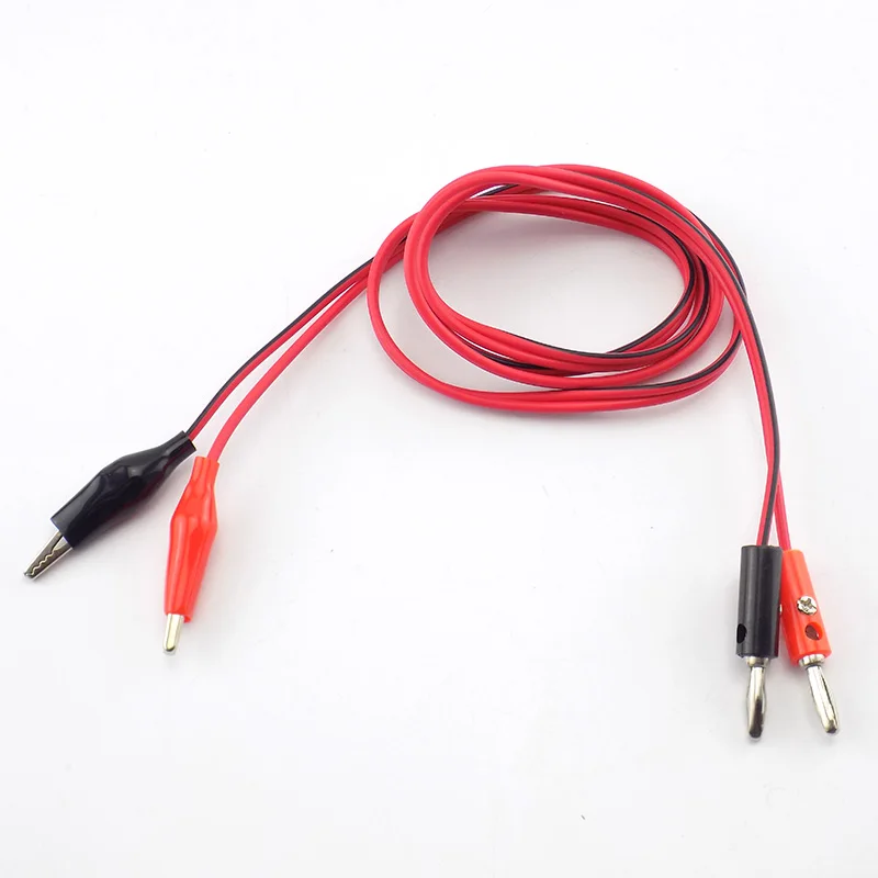 1 Pair Alligator Clip to AV 4mm Banana Plug Electrical Clamp Test Cable Lead Connectors For Multimeter Leads Cable Test Leads