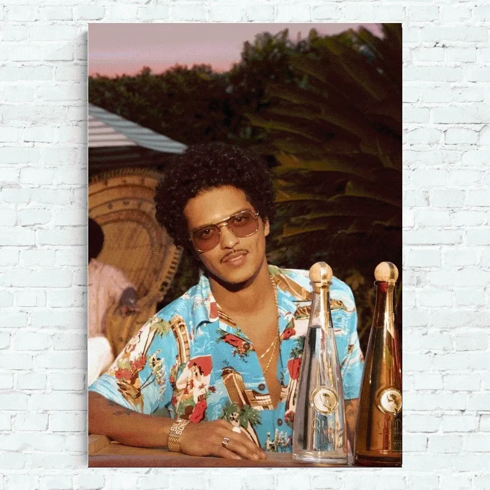 Singer Bruno Mars Poster Home Office Wall Bedroom Living Room Kitchen Decoration Painting poster prints