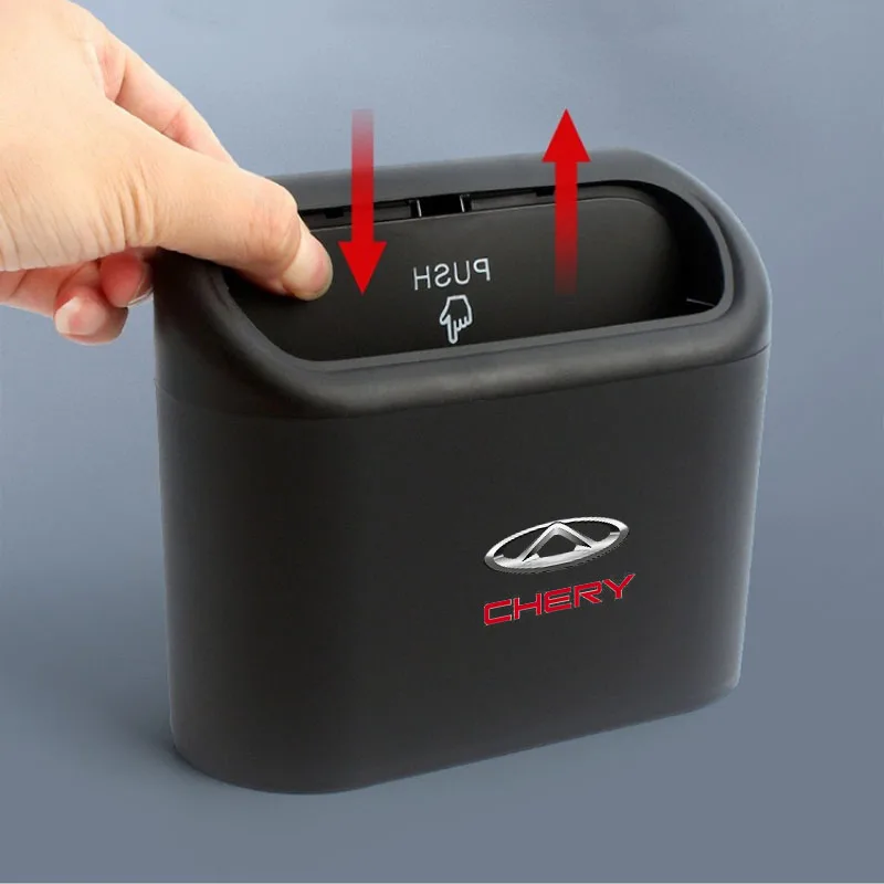 Hanging Vehicle Garbage Dust Case Storage Box Rubbish Bin for Chery Tiggo 2 3 4 6 7 8 3X 5X Pro T11 Auto Interior Accessories