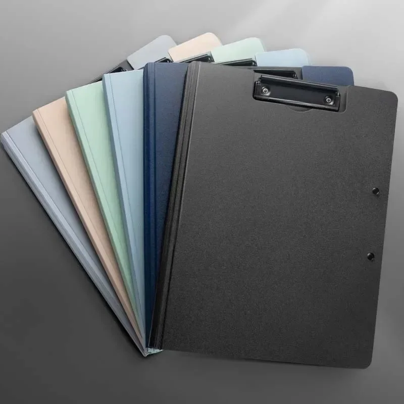 Nuovo cartella di file A4 appunti blocco note memo clip board doppie clip organizer scuola ufficio stazionario - immagine 4