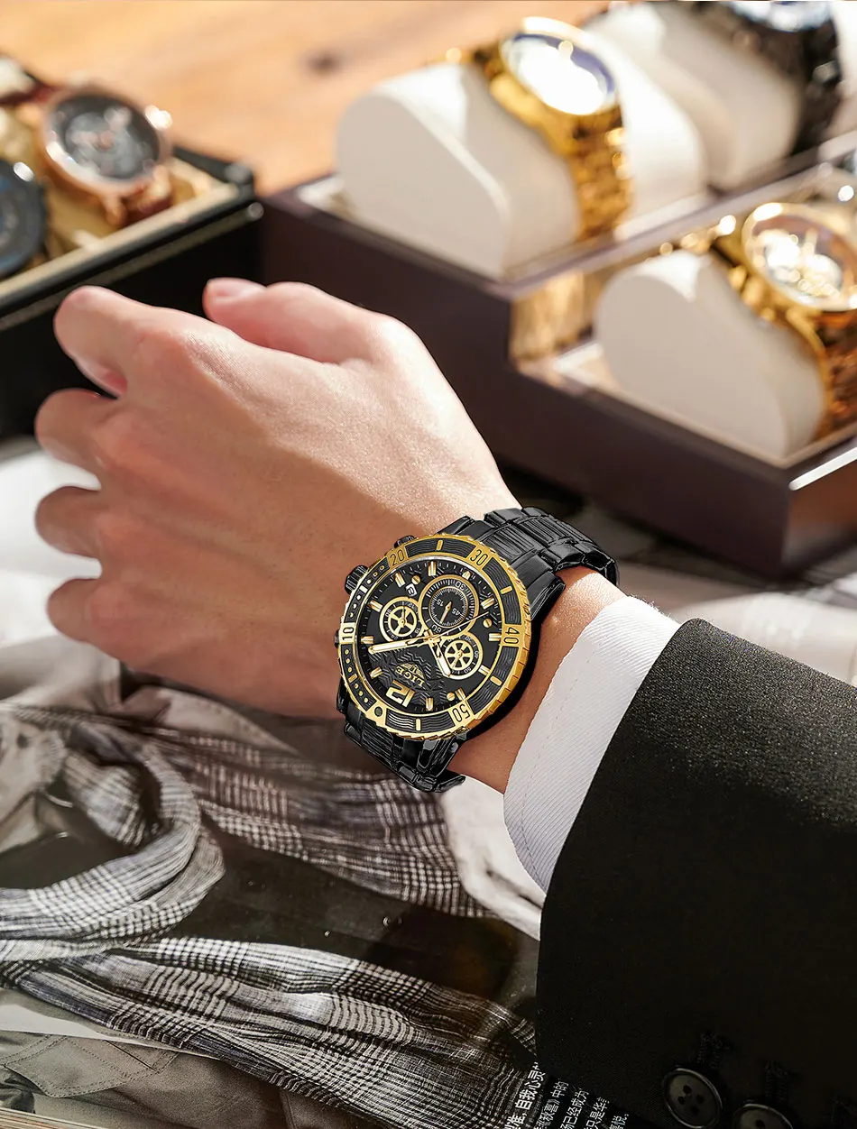 LIGE New Sport Chronograph Mens Watches Top Brand Luxury Full Steel Quartz Clock Waterproof Big Dial Watch Men Relogio Masculino