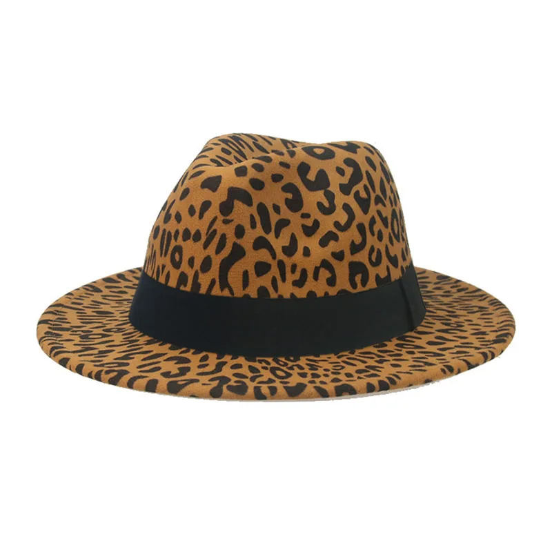 green fedora Fedora Hat Winter Women Hats Leopard Print Men Women Casual Formal Vintage Church Wedding Women Felted Hat Sombreros De Mujer brown fedora Fedoras