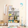 Storage Cabinet,Cubby Toy Organizer,3 Shelf 4 Cube Units,Storage Bins Cubbies for Kids' Collections,Kids Bookshelf and Bookcase 5