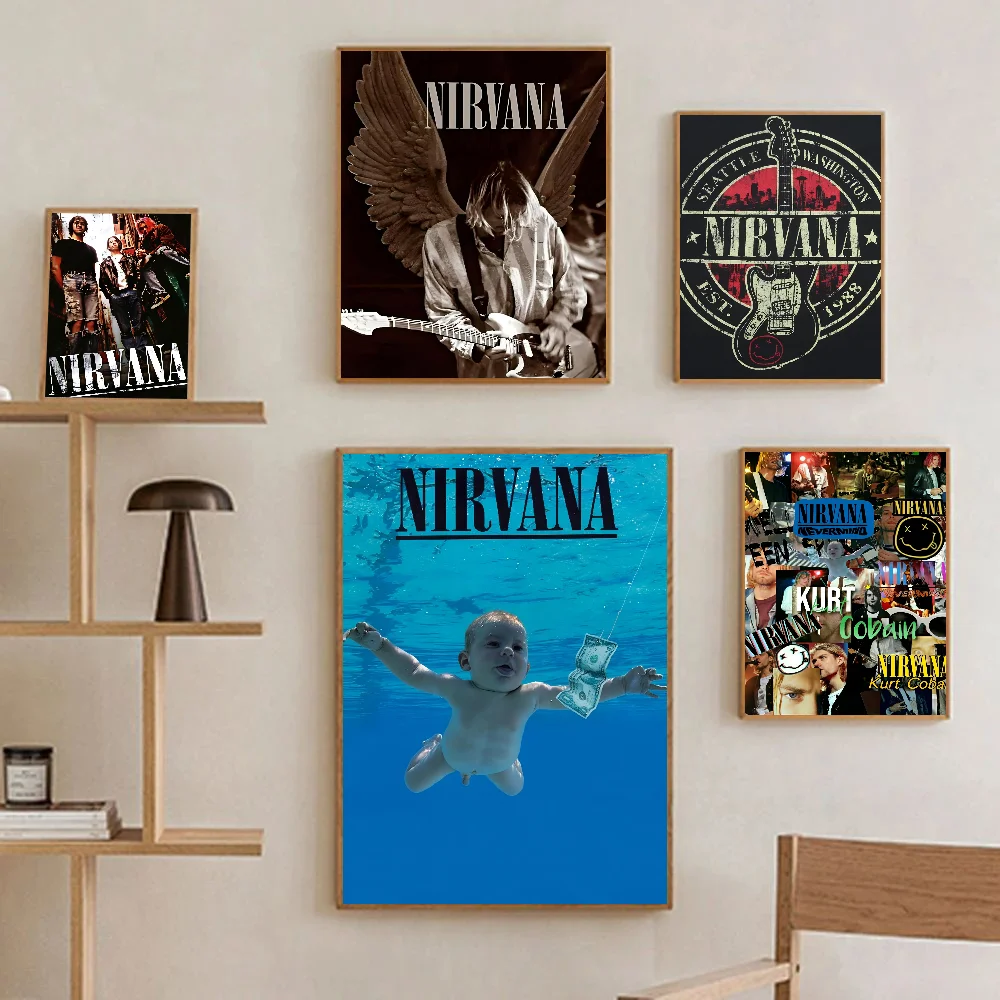 1PC N-nirvana Poster Paper Print Home Living Room Bedroom Entrance Bar Restaurant Cafe Art Painting Decoration