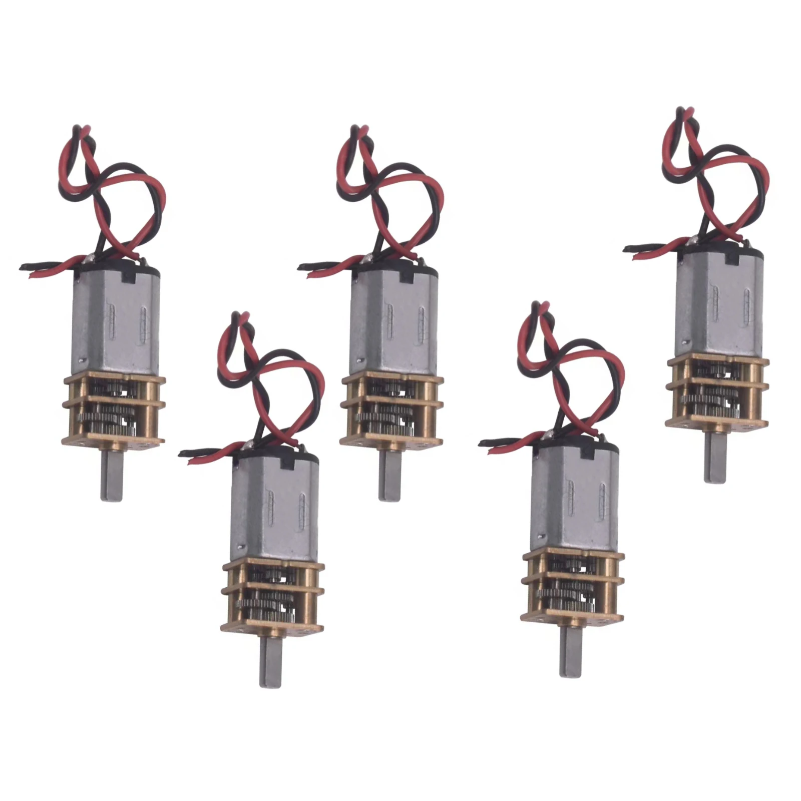 5Pcs N20 DC 5V Micro Metal Gear Motor Gear Wheel Gear Motor 60RPM Slow Speed Gearbox Reducer Electric Motor DIY Toy Accessories