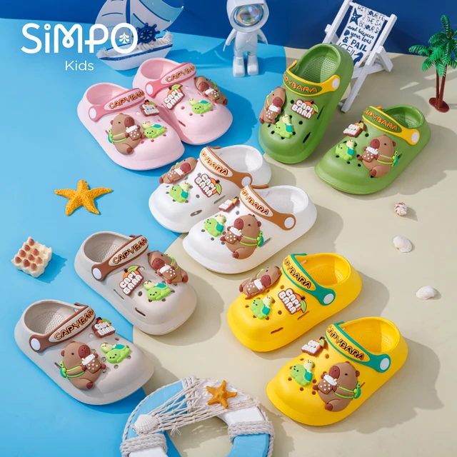 Kids Garden Clogs Shoes Boys & Girls Beach Sandal Kids Lightweight Breathable Cute Capybara Slip On Baby Slippers - Image 5