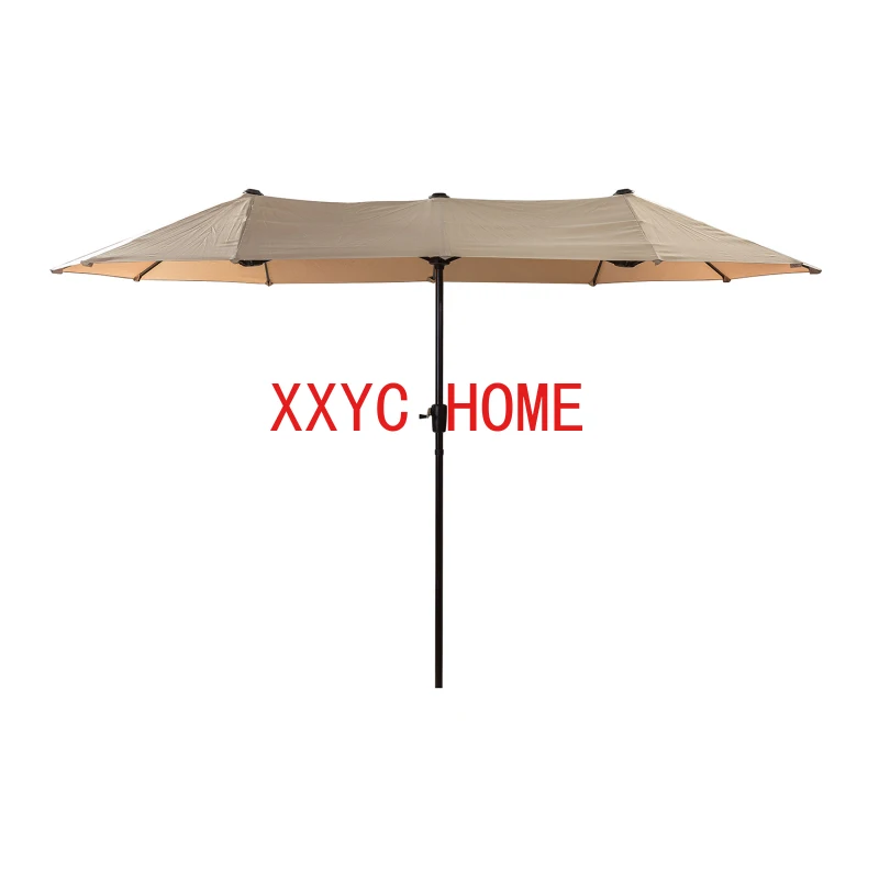 

Outdoor Rectangular Market Umbrella Parasol with Crank Lift