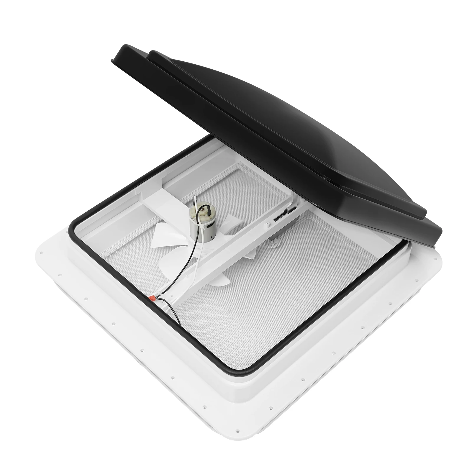Universelles Oberlicht für Wohnmobile, 35,6 x 35,6 cm, mit Ventilator und Moskito-Bildschirm, wasserdicht, staubdicht, für Wohnmobil, Wohnmobil – Detail 22